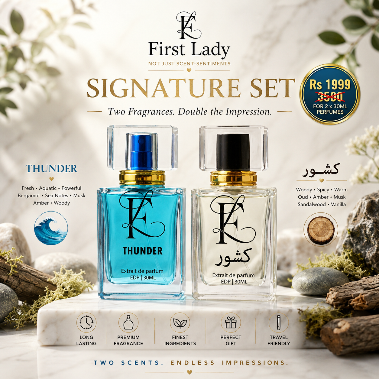 Gents’ Deal – Thunder 30ml + Kishwar Signature 30ml